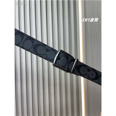 Двухсторонний мужской ремень с двумя пряжками КОУ*Ч