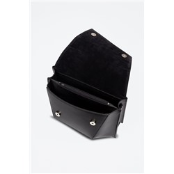 Bandolera de piel Arena - Negro