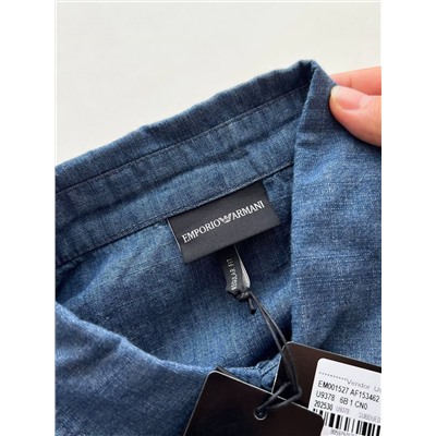 Мужская джинсовая рубашка  ЭМПОРИО АРМАН*И