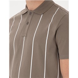 Koyu Vizon Regular Fit Polo Yaka Tişört