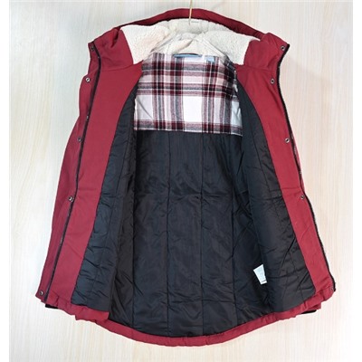 Женское зимнее теплое и ветрозащитное хлопковое пальто с капюшоном