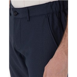 Lacivert Slim Fit Beli Lastikli Kanvas Pantolon