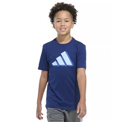 Adidas Big Boys Cotton Big Logo Graphic Crewneck T-Shirt