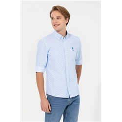 Erkek Açık Mavi Uzun Kollu Gömlek