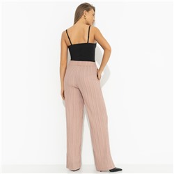 Брюки из жатой ткани, Пленительная легкость (коричневые)