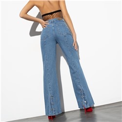 Джинсы палаццо с дизайнерским элементом, Modena (dark blue)