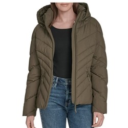 Tommy Hilfiger Chevron-Quilted Hooded Puffer Jacket