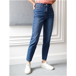 Джинсы мом фит из мягкой эластичной джинсы 13,5OZ