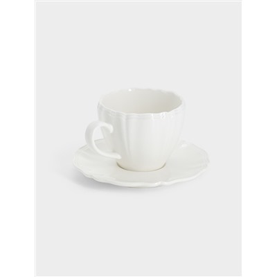 Чашка с блюдцем, 120 мл, Perle