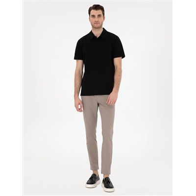 Siyah Slim Fit Polo Yaka Tişört