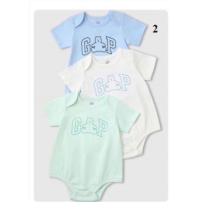 Детские боди G*ap Kids 🩶  Комплект из 3х штук  Оригинал