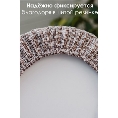 Набор сидушек на табурет 4 шт Плетенка черный