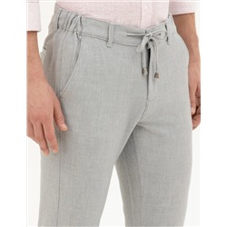 Gri Slim Fit Jogger Kanvas Pantolon