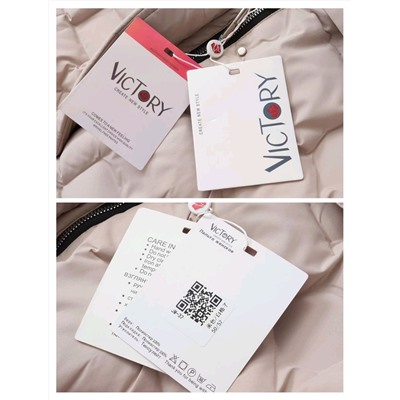 Женское теплое пальто Vi*cTor*y с ветро- и водозащитой, экспорт (этикетки на русском языке)