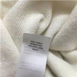 Balmai, высококачественная 100% шерсть, вышитые буквы на карманах, вязаный кардиган с длинными рукавами и круглым вырезом на пуговицах в виде головы льва, белый, синий, SML, [размер M; ширина плеч 36, обхват груди 98, длина рукава 60, длина 52