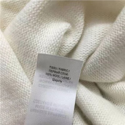 Balmai, высококачественная 100% шерсть, вышитые буквы на карманах, вязаный кардиган с длинными рукавами и круглым вырезом на пуговицах в виде головы льва, белый, синий, SML, [размер M; ширина плеч 36, обхват груди 98, длина рукава 60, длина 52