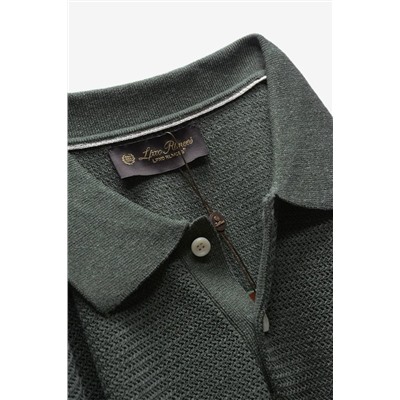 Фактурное мужское поло из смесового льна в стиле old money  (4 цвета)