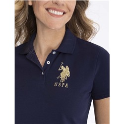 USPA METALLIC PRINT POLO SHIRT