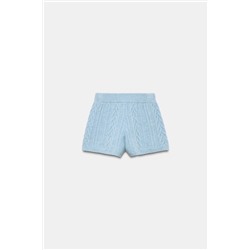 80% WOOL CABLE KNIT SHORTS SKI COLLECTION