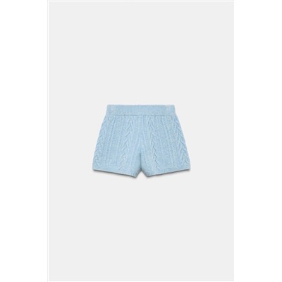 80% WOOL CABLE KNIT SHORTS SKI COLLECTION
