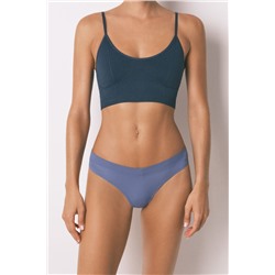 Tanga fruncido espalda azul