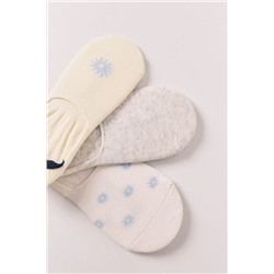 Pack 3 calcetines invisibles estampados soles variados