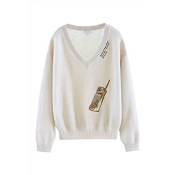 Jersey de lana y alpaca Crudo