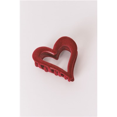 Pinza pequeña corazón burgundy
