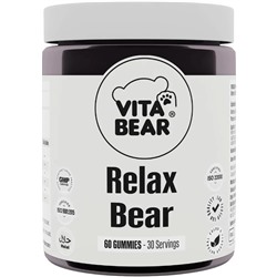 Vita Bear Relax Bear 60 Gummies, Витамин для снятия стресса, беспокойства и грусти