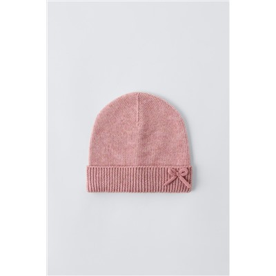 KNIT HAT WITH BOW