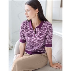 Джемпер жаккардовой вязки с кашемиром