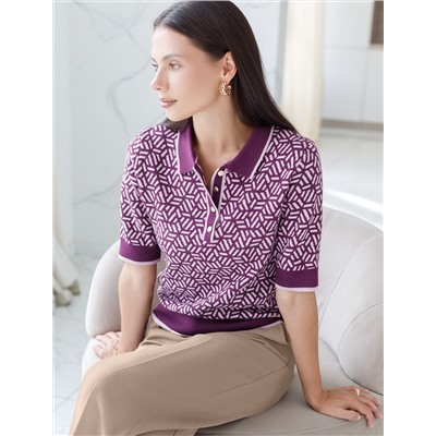 Джемпер жаккардовой вязки с кашемиром