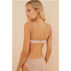 CHARMING Sujetador triangular algodón nude