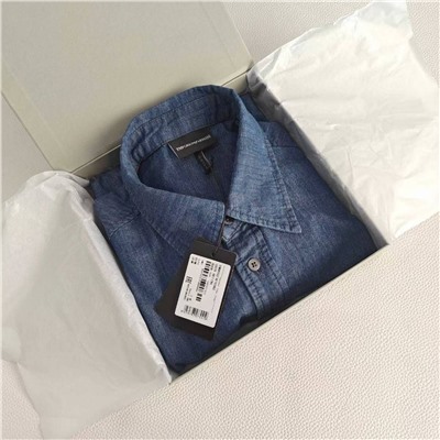 Мужская джинсовая рубашка ЭМПОРИО АРМАН*И