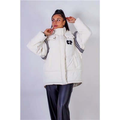 Стильная куртка с капюшоном Оверсайз Евро-зима, демисезон арт.2309