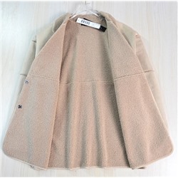 Женское свободное повседневное замшевое пальто на флисовой подкладке