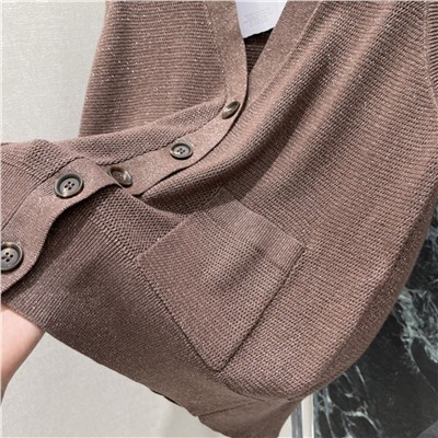 Новинка Женский вязанный жилет с элегантным блеском