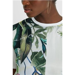 Camiseta bimateria tropical