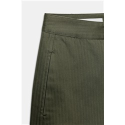 HERRINGBONE BARREL TROUSERS
