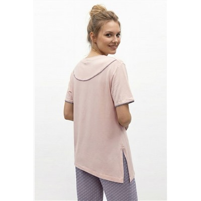 Женский домашний костюм с брюками и футболкой 410