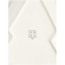 Блюдо, 30х27 см, керамика D, красное, Лошадка у елки, Festival