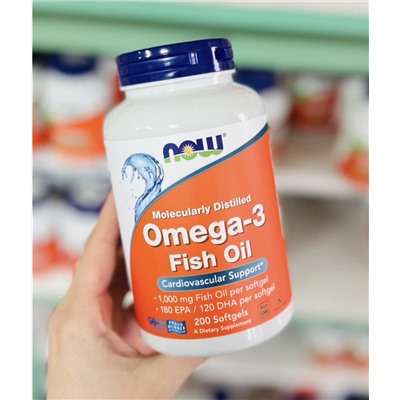 Now Omega-3 Fish Oil 200 капсул