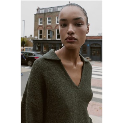 SOFT-TOUCH KNIT POLO JUMPER