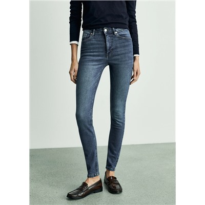 Jeans skinny tiro alto