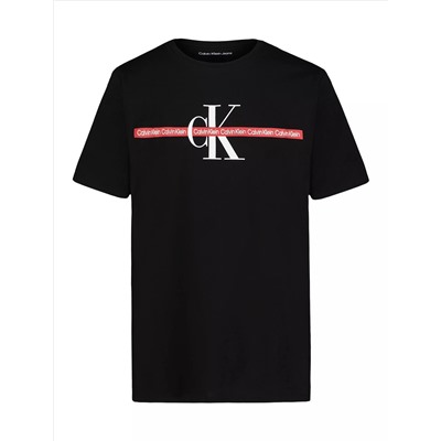 Boys Monologo Stripe Crewneck Tee