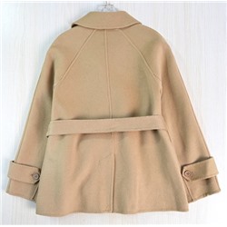 Элегантное двубортное шерстяное пальто