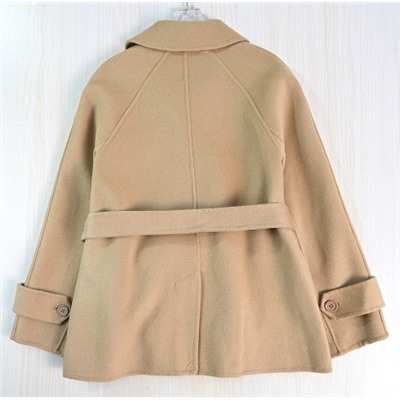 Элегантное двубортное шерстяное пальто