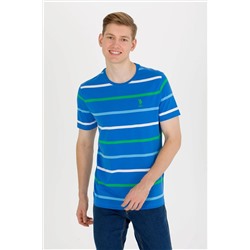 Erkek Saks Bisiklet Yaka Tişört