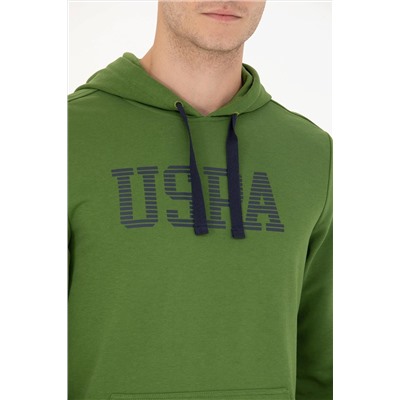 Erkek Yeşil Basic Sweatshirt