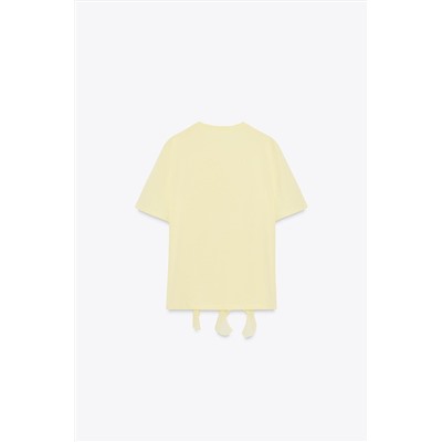 T-SHIRT WITH FRONT RUFFLES